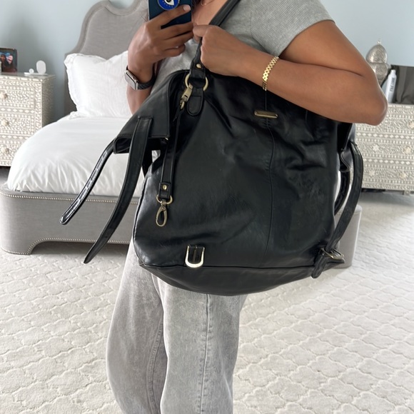 Diaper Bag, timi & leslie, black leather, lots of space - Picture 10 of 10